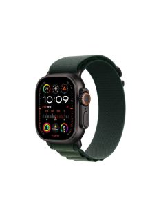   Apple Watch Ultra 2 v2 Cellular 49mm Black Titanium Case with Dark Green Alpine Loop L