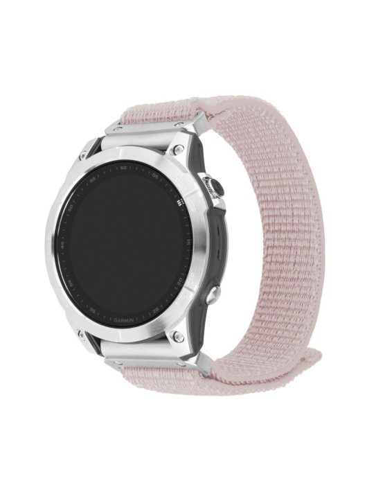 FIXED nylon sportos óraszíj Garmin QuickFit 22mm-es okosórához, rose gold, FIXNST2-QF22MM-ROG