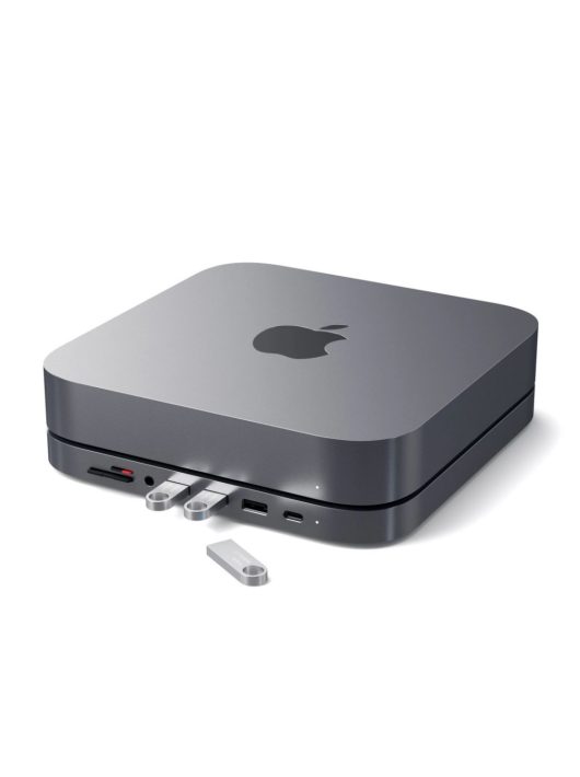 Satechi Type-C Aluminum Stand & Hub for Mac Mini Docking Staion Dark Grey