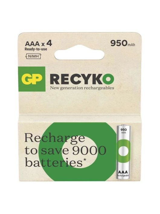 GP ReCyko 950mAh AAA Ni-MH akkumulátor 4db/csomag