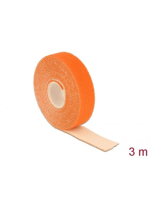 DeLock Hook-and-loop tape on roll L 3m x W20mm Orange