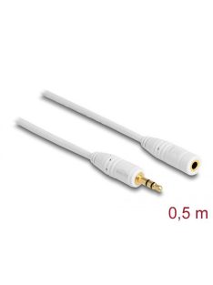   DeLock Stereo Jack Extension Cable 3.5 mm 3 pin male > female 0,5m White