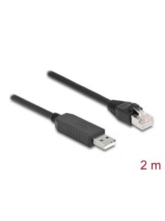   DeLock Serial Connection Cable with FTDI chipset USB 2.0 Type-A male to RS-232 RJ45 male 2m Black