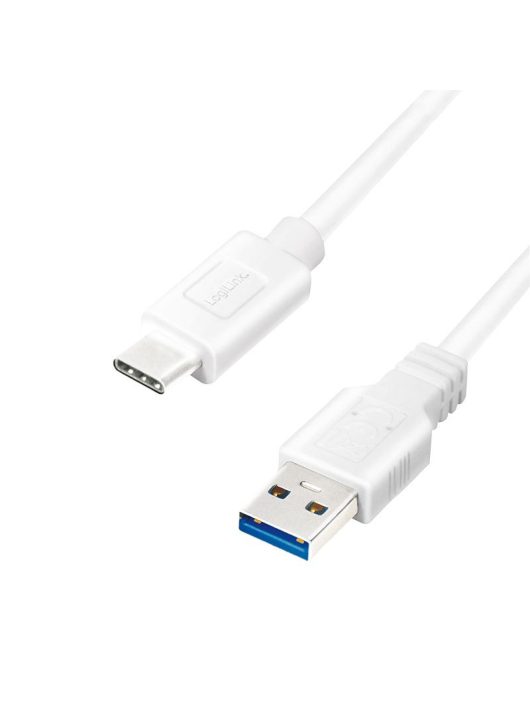 Logilink USB 3.2 Gen1 Type-C cable C/M to USB-A/M 2m White