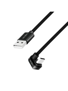   Logilink USB 2.0 Type-C cable C/M 180° to USB-A/M alu 1m Black