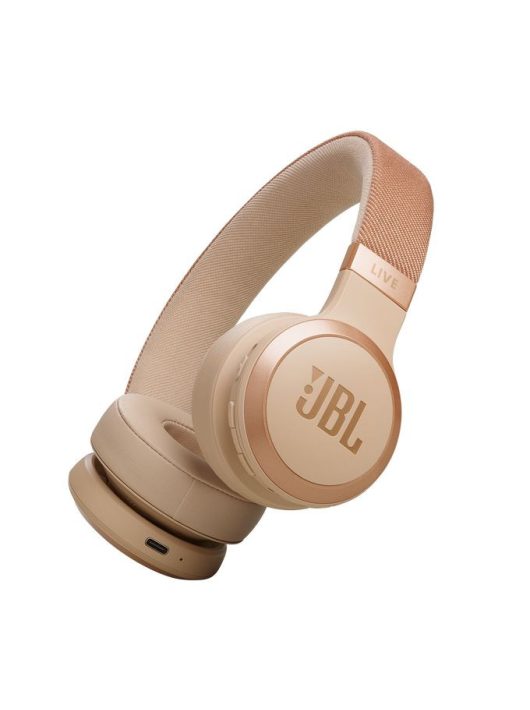 JBL Live 670NC Bluetooth Over-Ear Noise-Cancelling Headset Sand