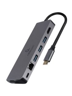   Gembird A-CM-COMBO5-05 USB Type-C 5-in-1 Multi-Port Adapter Space Grey