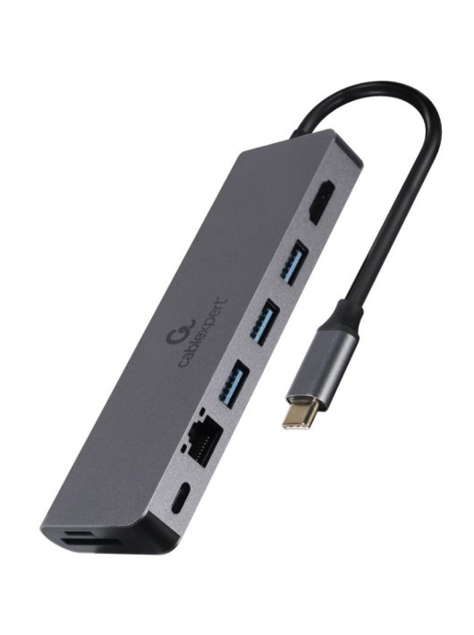 Gembird A-CM-COMBO5-05 USB Type-C 5-in-1 Multi-Port Adapter Space Grey