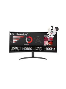 LG 34" 34WR50QK-B LED Curved