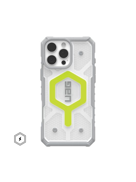 UAG Pathfinder Clear Magsafe iPhone 16 Pro Max Active Neon