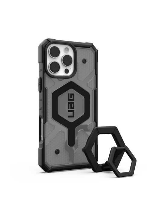 UAG Pathfinder Clear Magsafe iPhone 16 Pro Max Ash/Black+Stand