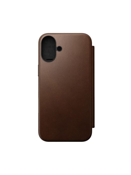 Nomad Modern Leather Folio iPhone 16 Plus Brown