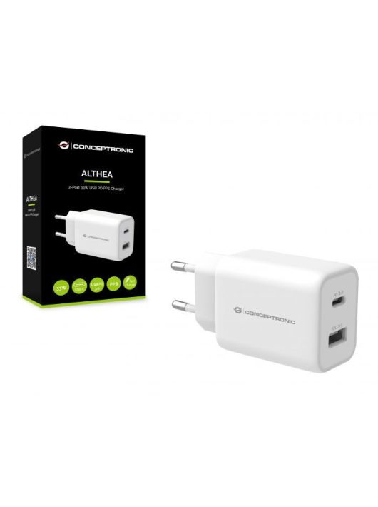 Conceptronic  ALTHEA11W 2-Port 33W USB Charger White