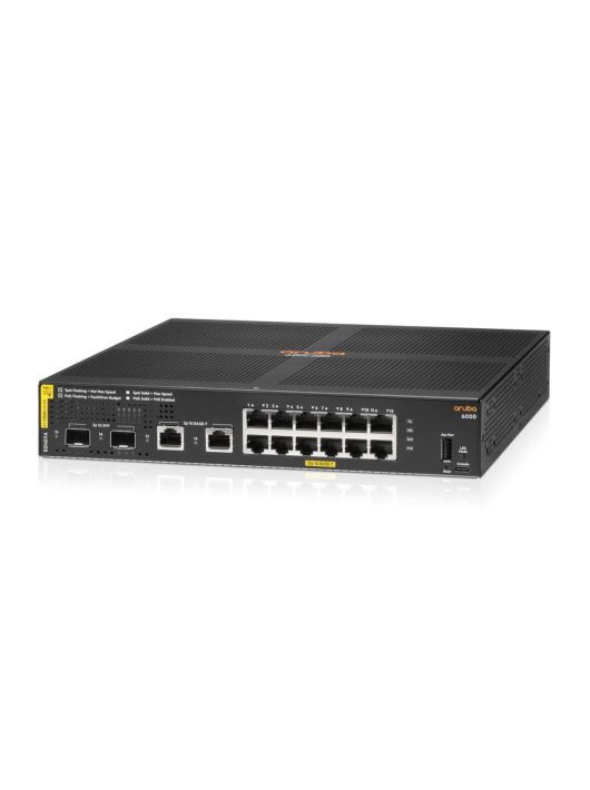 HP Aruba 6000 12G 12-Port PoE Switch Black