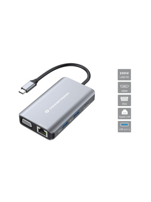 Conceptronic  DONN21G 7-in-1 USB 3.2 Gen 1 Docking Station