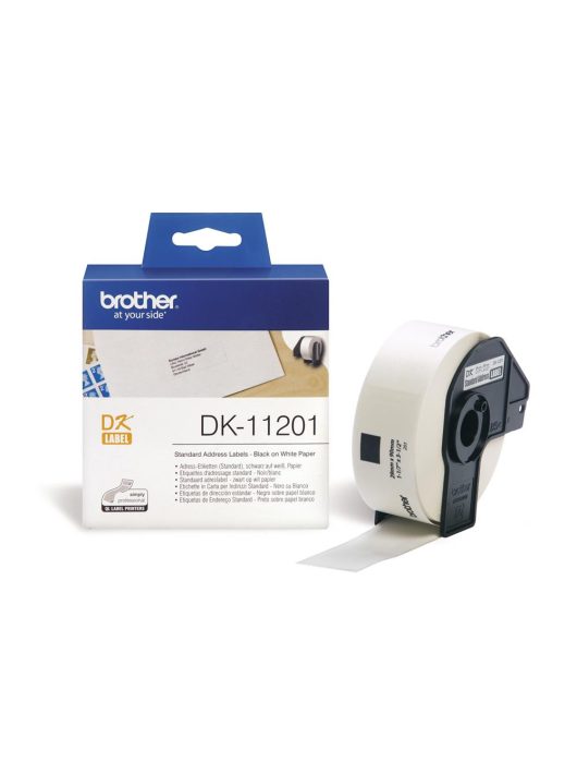 Brother DK-11201 elővágott öntapadós címke 400db/tekercs 29mm x 90mm White