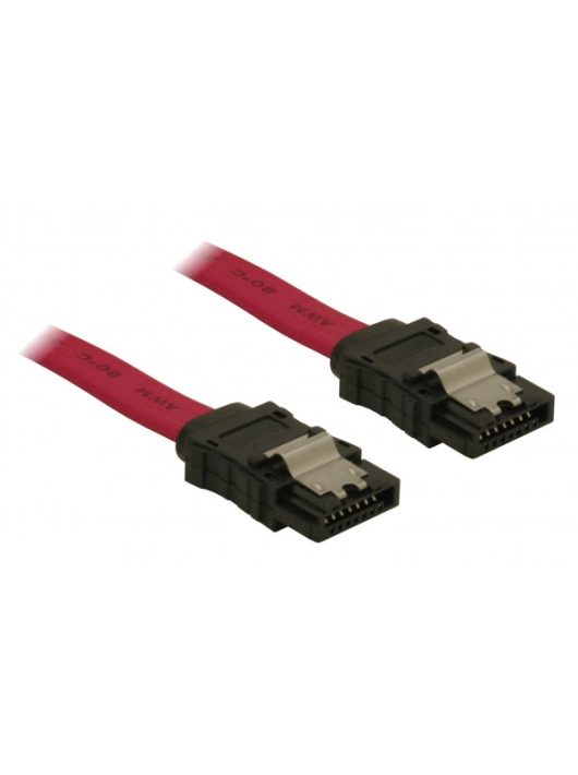 DeLock SATA cable 50cm straight/straight metal Red