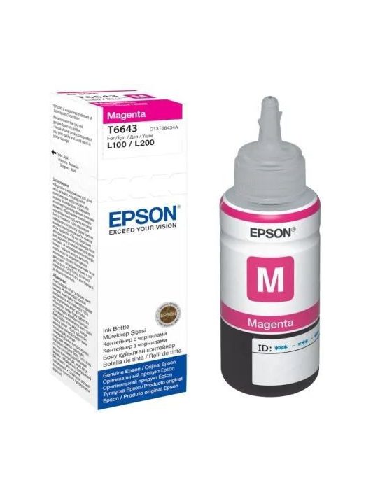 Epson T6643 L100/L200 Magenta tintapatron