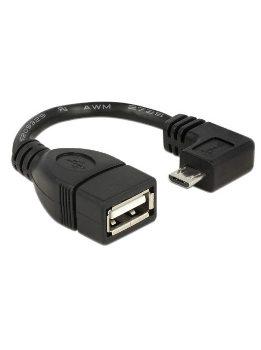 DeLock Cable Micro USB type-B male angled > USB 2.0-A female OTG 11cm