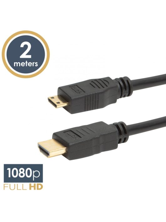 Delight HDMI kábel HDMI M - mini HDMI M 2m Black