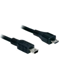   DeLock Cable USB 2.0 micro-B male > USB mini male 1m Black