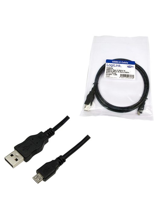 Logilink CU0034 USB2.0 A male -> microUSB male 1,8m Black