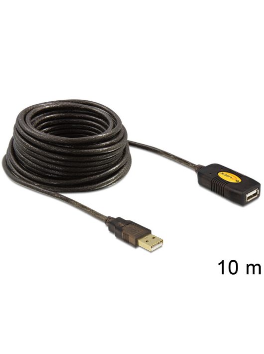 DeLock USB 2.0 hosszabbító kábel, aktív 10m