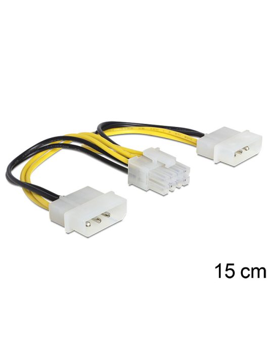 DeLock Cable Power 8 Pin EPS > 2 x 4 Pin molex