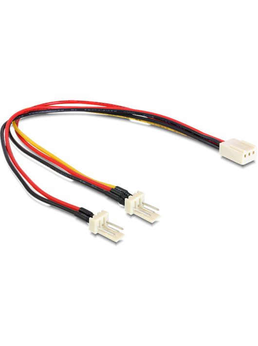 DeLock Molex 3 pin female > 2 x Molex 3 pin male (fan) 22cm