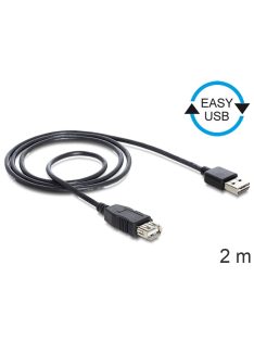   DeLock Extension Cable EASY-USB 2.0-A male > USB 2.0-A female 2m Black