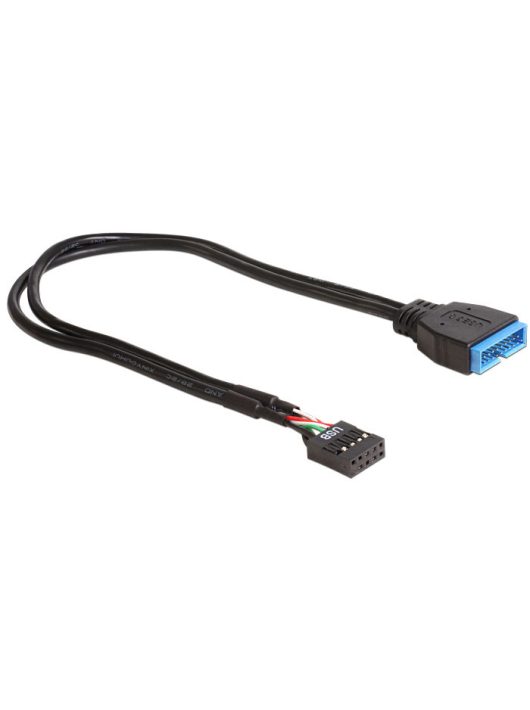 DeLock Cable USB 2.0 pin header female > USB 3.0 pin header male 30cm