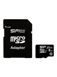   Silicon Power 8GB microSDHC Elite Class 10 UHS-I + adapterrel