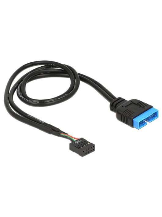 DeLock Cable USB2.0 pin header female > USB3.0 pin header male 45cm Black