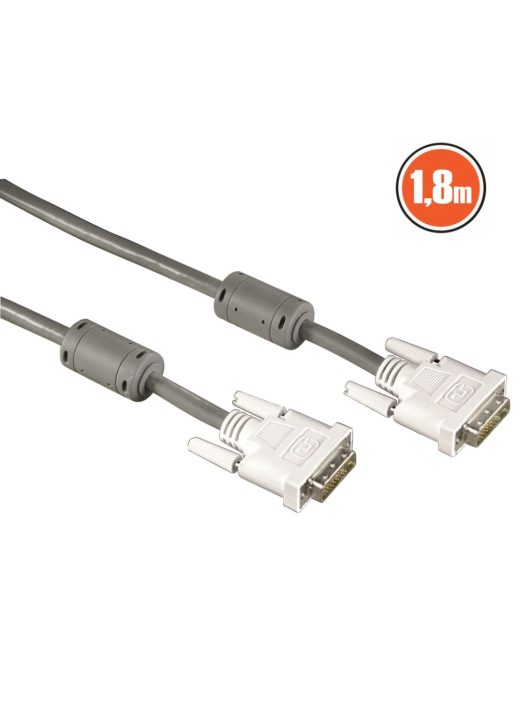 Hama DVI-D (Dual Link) (24+1) Cable 1,8m Grey