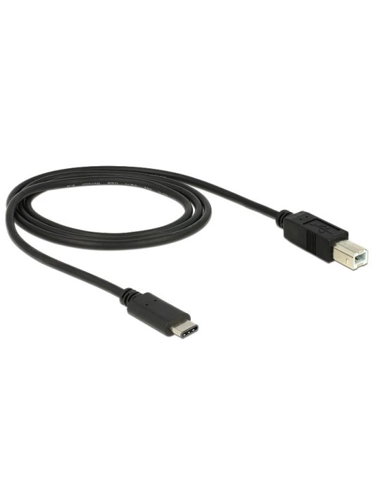 DeLock USB Type-C 2.0 - USB2.0 B Black 1m