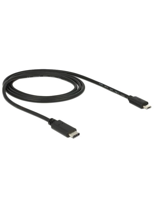 DeLock USB Type-C 2.0 - USB2.0 microB Black 1m