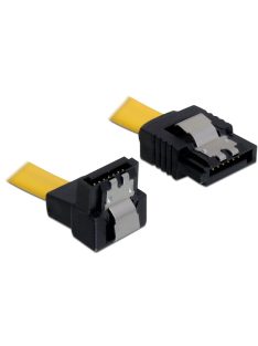 DeLock SATA 6 Gb/s le /egyenes kábel, fém, 30 cm Yellow