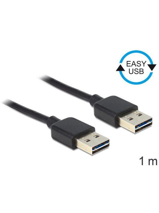 DeLock USB2.0-A apa > apa 1m kábel Black