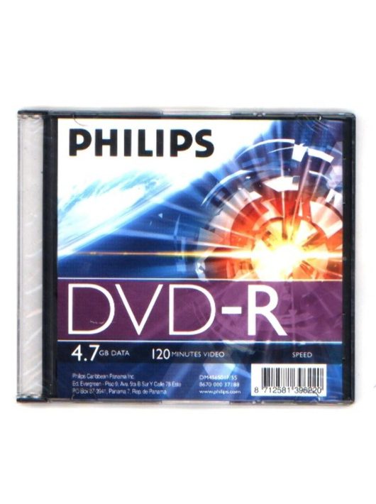 Philips DVD-R 4,7Gb 16x Slim utólag csomagolt