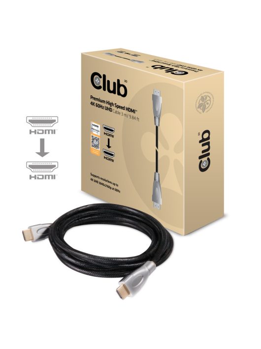 Club3D HDMI 2.0 - HDMI 2.0 kábel 3m Black