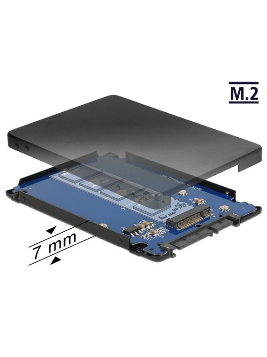 DeLock 2,5" SATA to M.2 NGFF with Enclosure