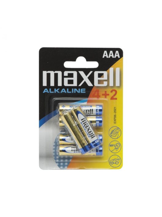 Maxell AAA Alkáli Elem 4+2db/csomag
