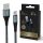 Extralink Smart Life Kabel, 15W, USB-A - USB-C, 120 cm, nylon geflochten, 5V 2,4A/3A, schwarz