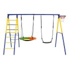 Black Forest Rahmen Schaukel, Vogelnest + Schaukel + Leitern + Korb 271x180x185cm