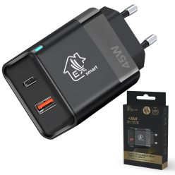   Extralink Smart Life gyors töltő, 45W GaN, töltő, USB-C, USB-A