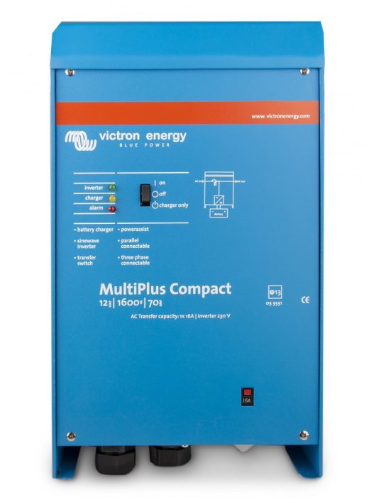 Victron Energy MultiPlus Compact 12V 1600VA/1300W inverter beépített akkumulátortöltővel