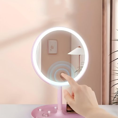 Extralink Lifestyle, Kosmetikt mirror, LED Hintergrundbeleuchtung, Rosa