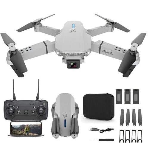 E88 Pro drón, készlet: drón + 3 akkumulátor + tok, 1800mAh