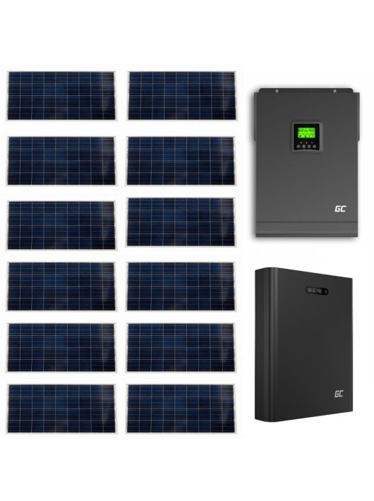 ECO06 csomag 48V 3000VA szigetüzemű napelemes rendszer LiFePO4 5 kWh