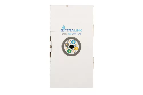 Extralink CAT5e UTP (U/UTP) V2 beltéri, sodrott érpár, 305 m